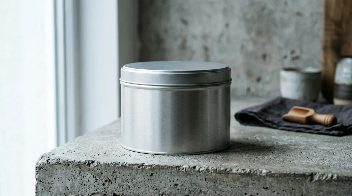 Culinary grade matcha tin, matte olive green for everyday kitchen use